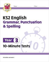 Book Cover for KS2 Year 3 English 10-Minute Tests by CGP Books