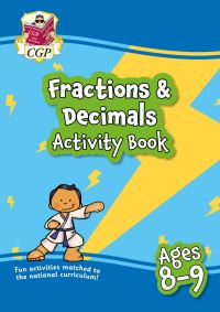 Book Cover for Fractions & Decimals Maths Activity Book for Ages 8-9 (Year 4) by CGP Books