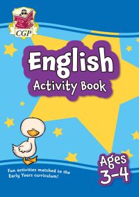 Book Cover for English Activity Book for Ages 3-4 (Preschool) by CGP Books