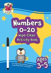 Book Cover for Numbers 0-20 Wipe-Clean Activity Book for Ages 3-5 (With Pen) by CGP Books