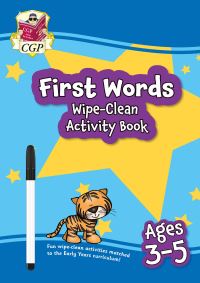 Book Cover for First Words Wipe-Clean Activity Book for Ages 3-5 (With Pen) by CGP Books