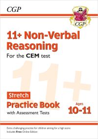 Book Cover for 11+ CEM Non-Verbal Reasoning Stretch Practice Book & Assessment Tests - Ages 10-11 (With Online Ed) by CGP Books