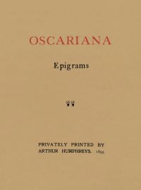 Book Cover for Oscariana by Oscar Wilde