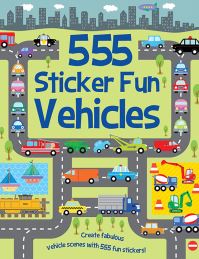 Book Cover for 555 Sticker Fun - Vehicles Activity Book by Susan Mayes