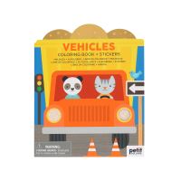 Book Cover for Vehicles Coloring Book + Stickers by Petit Collage