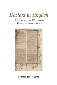 Book Cover for Doctors in English by Anne Hudson