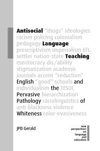 Book Cover for Antisocial Language Teaching by J P B Gerald