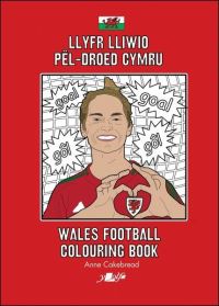 Book Cover for Llyfr Lliwio Pêl-Droed Cymru | Wales Football Colouring Book NEW EDITION by Anne Cakebread
