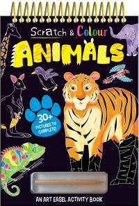 Book Cover for Scratch and Colour Animals by Jenny Copper