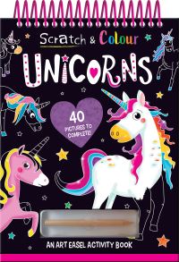 Book Cover for Scratch and Colour Unicorns by Jenny Copper