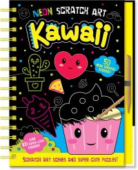 Book Cover for Neon Scratch Art Kawaii by Connie Isaacs