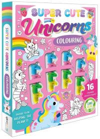 Book Cover for Super Cute Unicorns Colouring by Igloo Books Ltd