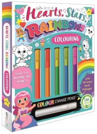Book Cover for Hearts, Stars, Rainbows Colouring by Igloo Books Ltd