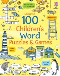 Book Cover for 100 Children's Word Puzzles and Games by Phillip Clarke