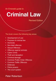 Book Cover for An Emerald Guide to Criminal Law by Peter Robinson