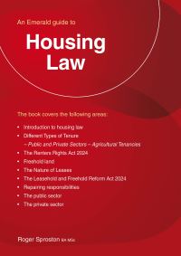 Book Cover for An Emerald Guide to Housing Law by Roger Sproston, Roger Sproston