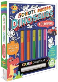 Book Cover for Robots, Racers, Dinosaurs Colouring by Igloo Books Ltd