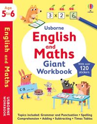 Book Cover for Usborne English and Maths Giant Workbook 5-6 by Holly Bathie, Jessica Greenwell, Jane Bingham, Hannah Watson