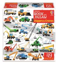 Book Cover for Usborne Book and Jigsaw Diggers and Cranes by Sam Smith