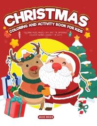 Book Cover for Christmas Coloring and Activity Book for Kids by Jacob Mason