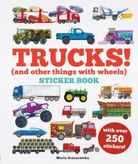 Book Cover for Trucks! Sticker Book by Bryony Davies