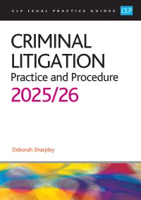 Book Cover for Criminal Litigation Practice and Procedure by Deborah Sharpley
