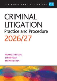 Book Cover for Criminal Litigation 2026/27 by Deborah Sharpley