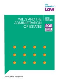Book Cover for SQE Wills and the Administration of Estates 6E by Jacqui Kempton
