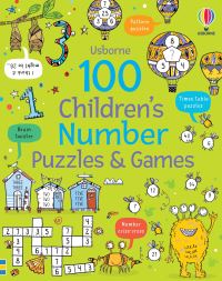Book Cover for 100 Children's Number Puzzles and Games by Phillip Clarke