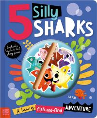 Book Cover for 5 Silly Sharks by Cara Jenkins