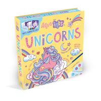 Book Cover for Aqua Inks Unicorns by Connie Isaacs