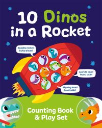 Book Cover for 10 Dinos in a Rocket by Robyn Gale