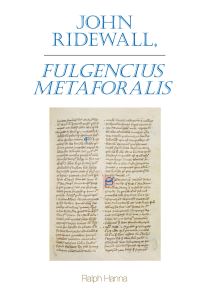 Book Cover for John Ridewall, Fulgentius Metaforalis by Joannes Ridevallus, Joannes Ridevallus