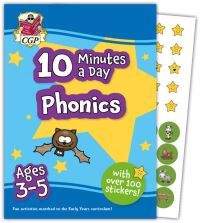 Book Cover for 10 Minutes a Day Phonics for Ages 3-5 (With Over 100 Stickers) by CGP Books