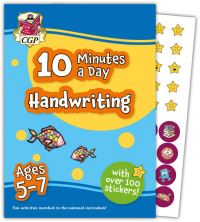 Book Cover for 10 Minutes a Day Handwriting for Ages 5-7 (With Over 100 Stickers) by CGP Books