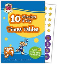 Book Cover for 10 Minutes a Day Times Tables for Ages 5-7 (With Over 100 Stickers) by CGP Books
