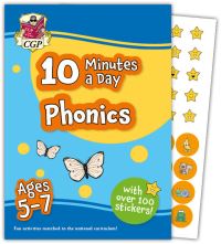 Book Cover for 10 Minutes a Day Phonics for Ages 5-7 (With Over 100 Stickers) by CGP Books