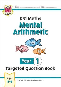 Book Cover for KS1 Maths Year 1 Mental Arithmetic Targeted Question Book (Includes Online Answers & Audio Tests) by CGP Books