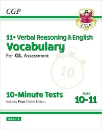 Book Cover for 11+ GL 10-Minute Tests by CGP Books