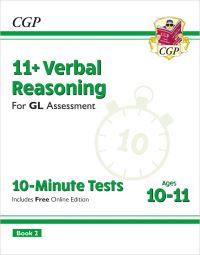 Book Cover for 11+ GL 10-Minute Tests by CGP Books