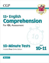 Book Cover for 11+ GL 10-Minute Tests by CGP Books