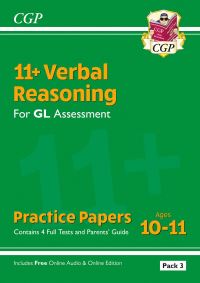 Book Cover for 11+ GL Verbal Reasoning Practice Papers by CGP Books