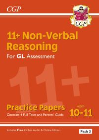 Book Cover for 11+ GL Non-Verbal Reasoning Practice Papers by CGP Books