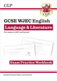 Book Cover for New GCSE WJEC English Language & Literature Exam Practice Workbook (For Exams from 2027) by CGP Books