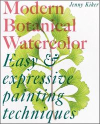 Book Cover for Modern Botanical Watercolor Painting by Jenny K