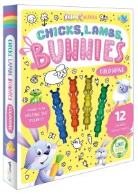 Book Cover for Chicks, Lambs, Bunnies Colouring by Igloo Books Ltd