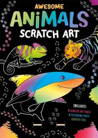 Book Cover for Awesome Animals Scratch Art by Igloo Books Ltd