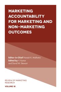 Book Cover for Marketing Accountability for Marketing and Non-Marketing Outcomes by V Kumar, David W Stewart, Naresh K Malhotra