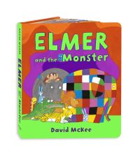 Book Cover for Elmer and the Monster by David McKee