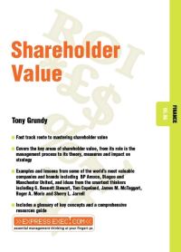 Book Cover for Shareholder Value by Tony Grundy